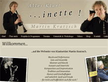 Tablet Screenshot of allesklarinette.com